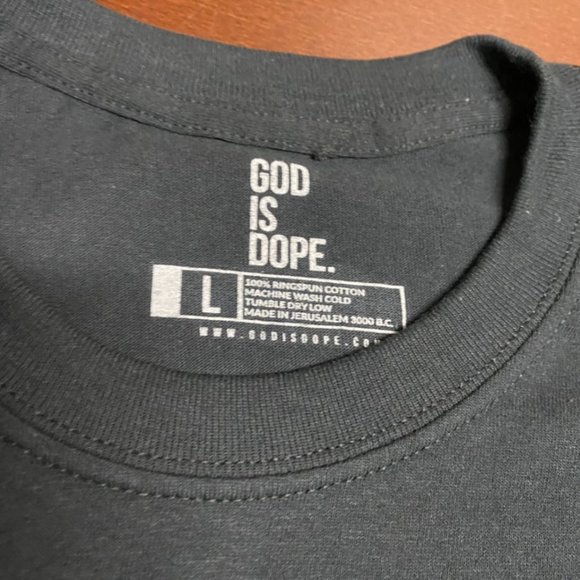 God Is Dope Mens Short Sleeve Crew Neck T Shirt - Picture 3 of 3